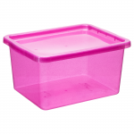Daiktadėžė PLAST TEAM PINK GLITTER, 33 x 42,5 x 21 cm, 20 L, rožinės sp.