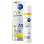 Kasdienis apsauginis veido fluidas Nivea Q10 Daily UV Fluid SPF 50, 40 ml