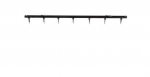 Aliuminio profilis D, komplektas, juodos sp., 300 cm