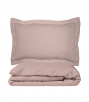 Premium satino patalynės komplektas Dusty pink, 200x200 cm
