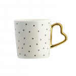Puodelis AMBITION AMORE DOT, baltos/auksinės sp., 380 ml