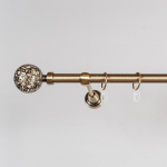 Metalinio karnizo komplektas MODENA, viengubas, send. aukso sp., 2 m, &Oslash;19 mm