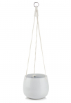 Pakabinamas keraminis vazonas BARCELONA, baltos sp., 20 x 17 cm