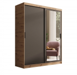 Spinta su veidrodžiu Hailey 160, ąžuolo/juoda