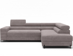 Kampinė sofa - lova Colesio, smėlio sp., de&scaron;ininė, 200 x 274 cm x 93 cm