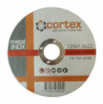 Metalo pjovimo diskas CORTEX, 125 x 1,6 x 22 mm, nerūdijančiam plienui