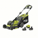 Akumuliatorinė vejapjovė RYOBI ONE+ RY18LMX40B-240, 18 V, 2 x 4,0 Ah, 40 cm, 50 l
