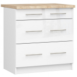 Virtuvės spintelė su stalvir&scaron;iu OLIVIA S, 80 cm, balta