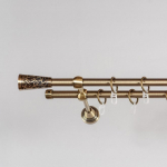 Metalinis karnizas SEVILLA-PICOLO, aukso sp., dvigubas, 2 m, &Oslash; 16 mm