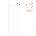 Du&scaron;o sienelė Invena, 110 cm x 200 cm, skaidri/juoda