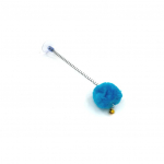 Kačių žaislas HIPPIE PET, priklijuojamas, mėlynos sp., 23 cm