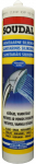 Sanitarinis silikoninis hermetikas SOUDAL SILIRUB S, baltos sp., 280 ml