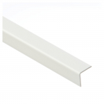 PVC kampinis profiliuotis W-PC-K1010-101-275, baltos sp., 2750 x 10 x 10 mm