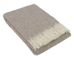 Pledas NOSTRA ZELANDIA MELANGE NATURAL, 140 x 200 cm, 100% N.Zelandijos avių vilnos, 340 g/m2