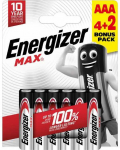 Elementai ENERGIZER Max, AAA, LR06, 6 vnt