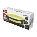 LED žibintas ant galvos ENTAC, IP54,5W,350lm, pakraunamas, USB, +raudona sp, su sensoriumi