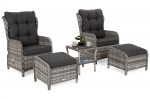 Lauko baldų komplektas Sofia, Light Grey/Grey Melange