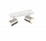 Ta&scaron;kinis &scaron;viestuvas TRIO GILLAN, 2xGU10 max 2x10W baltos/nikelio sp., 16x30x12cm