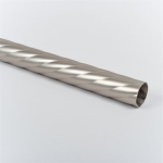 Metalinis karnizo vamzdis TWISTER, susuktas, &scaron;v. matinio sidabro sp., 3 m, &Oslash; 25 mm