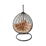 Pakabinamas krėslas Lilija, tamsiai pilkas