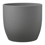 Keraminis vazonas BASEL STONE, tamsiai pilkos sp., 16 x 15 cm