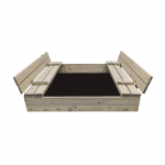 Smėlio dėžė Bonus Orbis su patiesalu, 160x160 cm