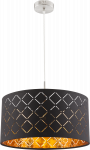 Pakabinamas &scaron;viestuvas GLOBO Clarke, 1 x E27, 60W, aksomas juodos/auksinės sp., 40 x 140cm