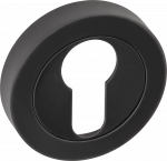 Durų cilindro apyraktė R-501, apvali, juodos spalvos