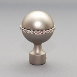 Karnizo užbaigimas DENWER, metalinis, &scaron;v. matinio sidabro sp., &Oslash; 16 mm, 2 vnt.