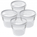 Daugkartinių maisto &scaron;aldymo indelių rinkinys HELSINKI, skaidrūs, 300 ml x 4 vnt.