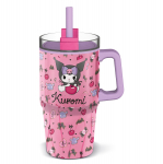 Gertuvė su &scaron;iaudeliu KUROMI, rožinės sp., 640 ml