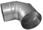 Kamino alkūnė, DN130, 90&deg;, nerūd. plieno