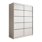 Stumdoma spinta ADRK Furniture, Calma 150, 150x200x58 cm, Balta