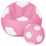 Sėdmai&scaron;is su pufu Ball XXXXL (100 cm), Pink/White