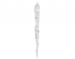 Pakabinama kalėdinė dekoracija ICICLE, baltos sp., 1,9 x 1,9 x 28,5 cm, 1 vnt