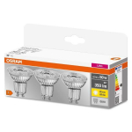 &Scaron;viesos diodų lemputė OSRAM, 4,3 W, GU10, 350 lm, 2700K, 3 vnt.