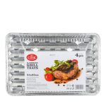 Vienkartinės aliuminio kepimo formos LET'S COOK, 34 x 23 cm, 4 vnt.