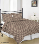 Satino patalynės komplektas NOSTRA 30-0506 BROWN, 140 x 200 cm, 50 x 70 cm, 100% medvilnės