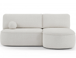 Kampinė sofa - lova Livosa Royal 01, balta sp., de&scaron;ininė, 144 x 220 cm x 93 cm