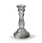 Stiklinė žvakidė CASPAR, pilkos spalvos, 9 x 16 cm, 1 vnt