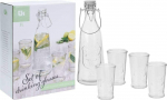 Grafinas ir stiklinių rinkinys 1 L, 4 x 250 ml