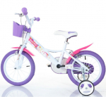 Vaiki&scaron;kas dviratis BIMBO GIRL UNICORN STAR, 16 dydis, rausvos sp.