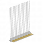 PVC deformacinis profilis su tinkleliu EJOT PROFIL Active Flex AF/02L, 90 x 125 x 2400 mm