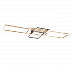 Lubinis LED &scaron;viestuvas TRIO IRVINE, 60W 7100lm 3000 - 6500K, aukso sp 105x42xh6cm su pultu