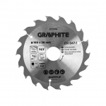 Medžio pjovimo diskas GRAPHITE, 160 x 2,0 x 30 mm, 18 dantų, TCT