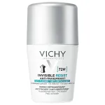 Rutulinis antiperspirantas nuo dėmių ant drabužių Vichy Invisible Resist 72h, 50 ml