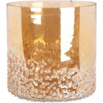 Stiklinė žvakidė LUSTER, auksinės spalvos, 10 cm, 1 vnt