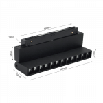 I&scaron;manusis magnetinis LED bėgelių &scaron;viestuvas VESTALIGHT VESTA1054M, 12W, 3000-6000K, 1080lm