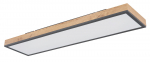 Lubinis LED &scaron;viestuvas GLOBO Doro, 24W, 3000K, 2500lm, medžio sp., 80 x 20 x 6,5 cm