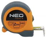 Ruletė NEO, 5 m x 25 mm, su guma ir magnetu, nailoninė juosta